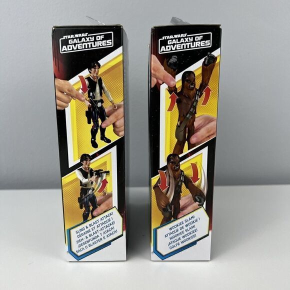 Star Wars Galaxy of Adventures Chewbacca & Han Solo Rise Of Skywalker 5” Figures - Picture 3 of 6